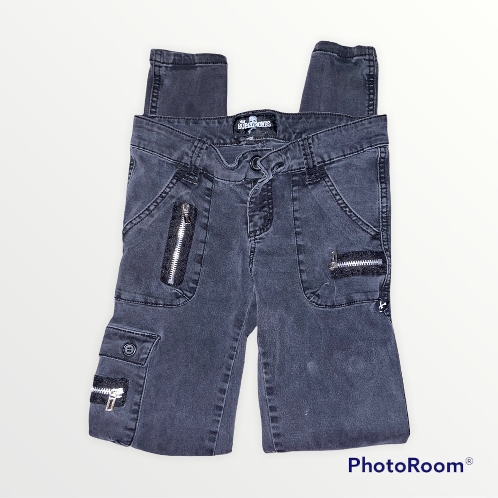 Royal Bones Skinny Jeans w zippers